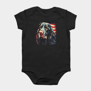 Patriotic Field Spaniel Baby Bodysuit